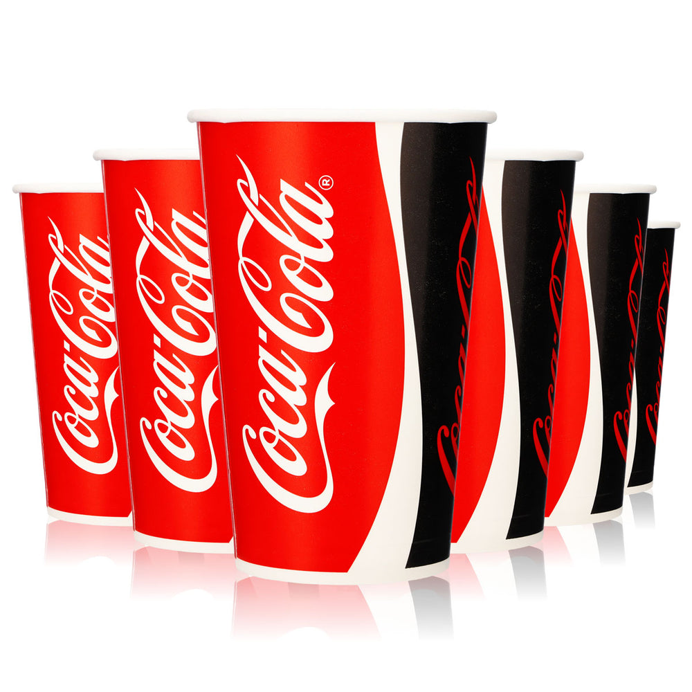 50 gobelets Coca Cola 0,4 l en verre jetable Gobelets de fête Gobelets festifs