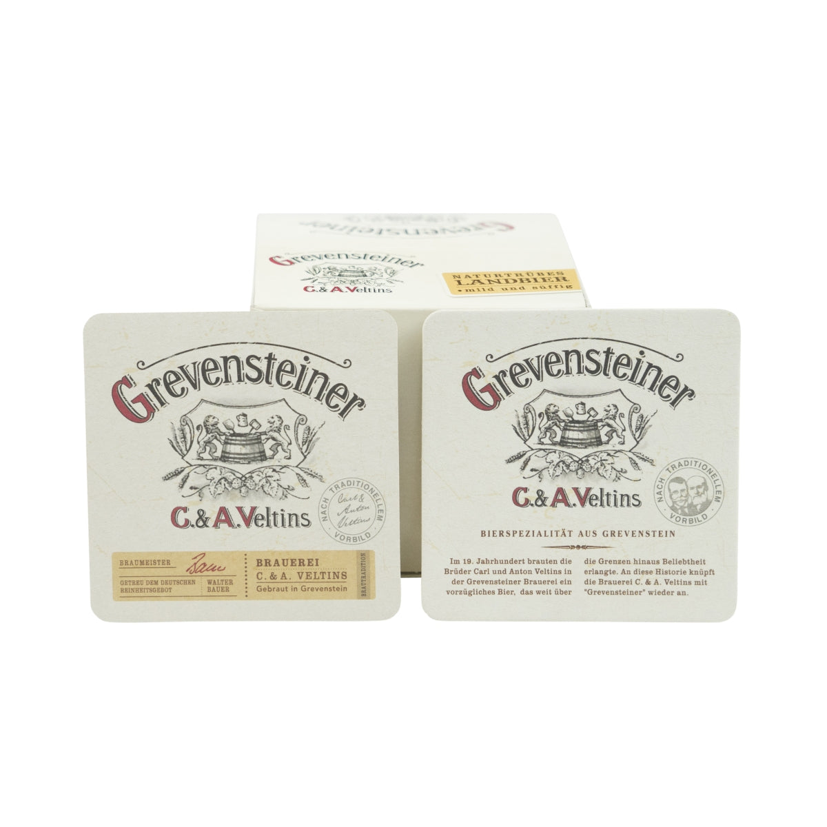 50 sous-verres Grevensteiner 9 x 9 cm Coaster Gastro Protection anti-gouttes Bar