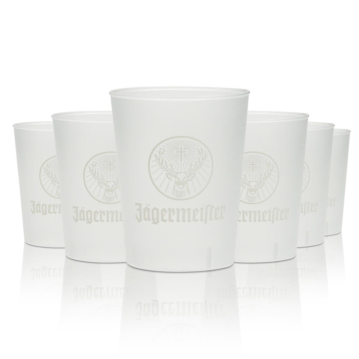 50 verres à shot jetables Jägermeister 2 cl/4 cl