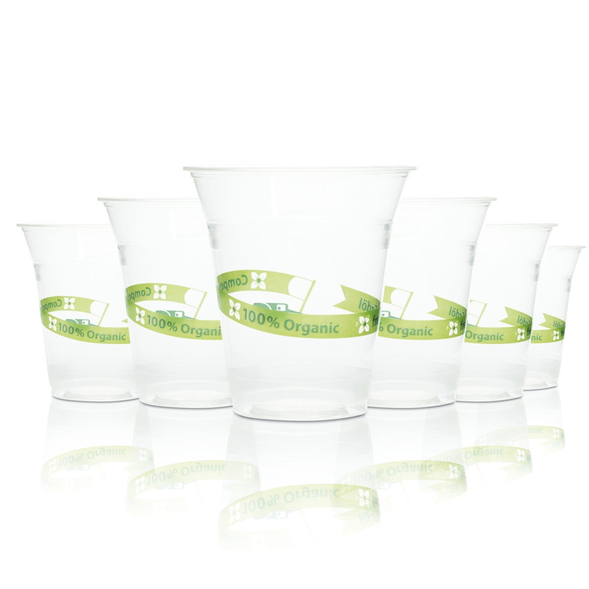 50 gobelets jetables en plastique 0,3 l compostables, verres à long drink pour bière, pour fête