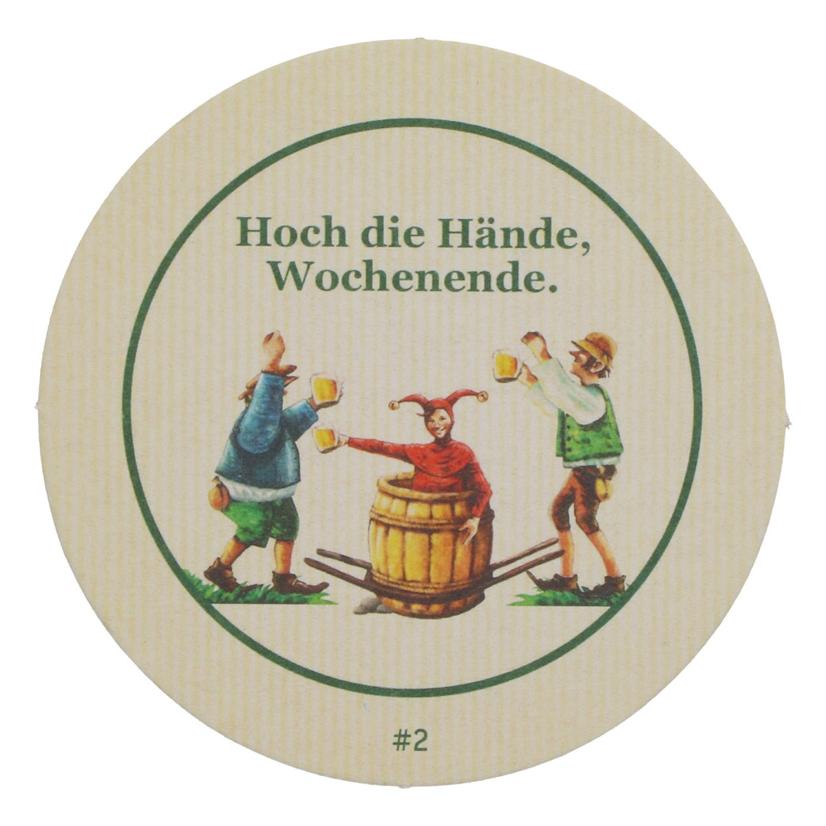 50 sous-verres « Pülleken » « Hoch die Hände » « Week-end » – Vue 4
