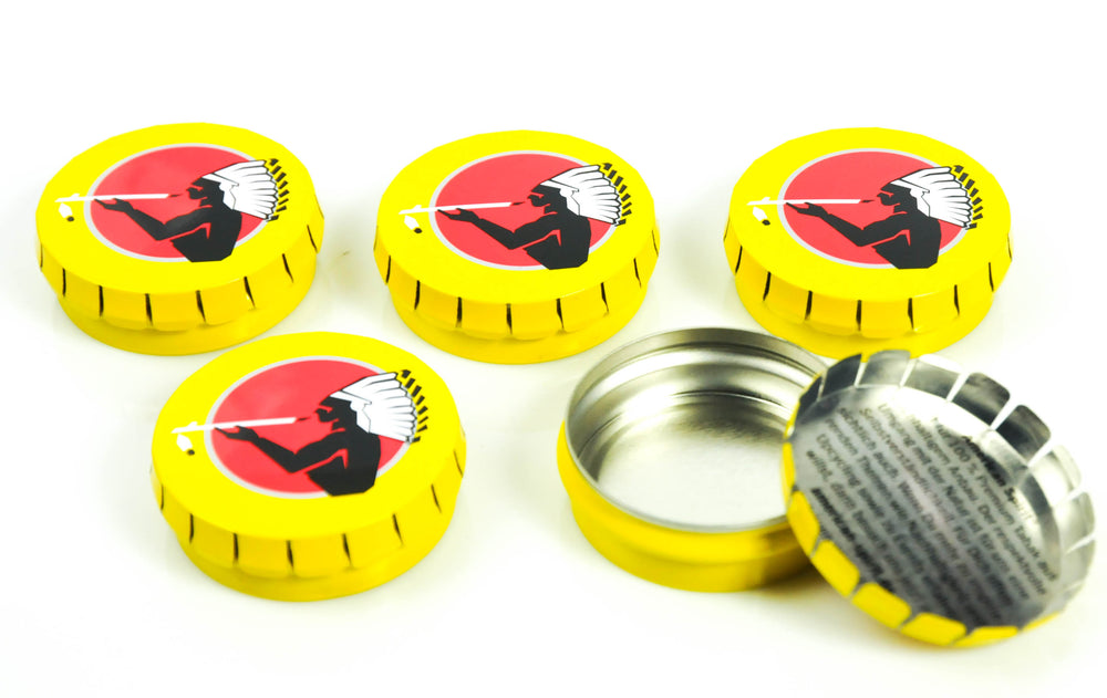 5x cendriers American Spirit Cigarettes Beach Ashtray Mini Yellow Tin Can
