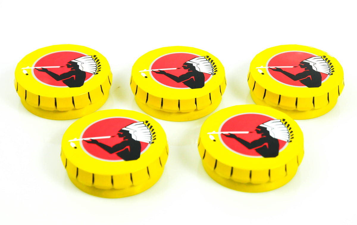 5x cendriers American Spirit Cigarettes Beach Ashtray Mini Yellow Tin Can – Vue 2