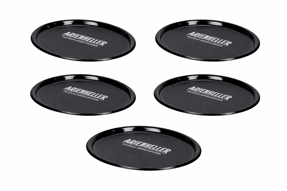 5 plateaux de service Arienheller Wasser, petits plateaux ovales pour serveurs