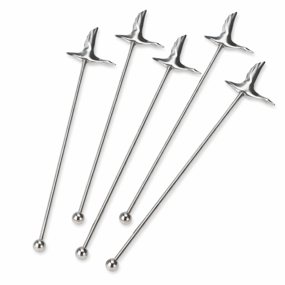 5x Grey Goose Vodka Agitateur en acier inoxydable « Oie » Agitateur Accessoires de bar en métal