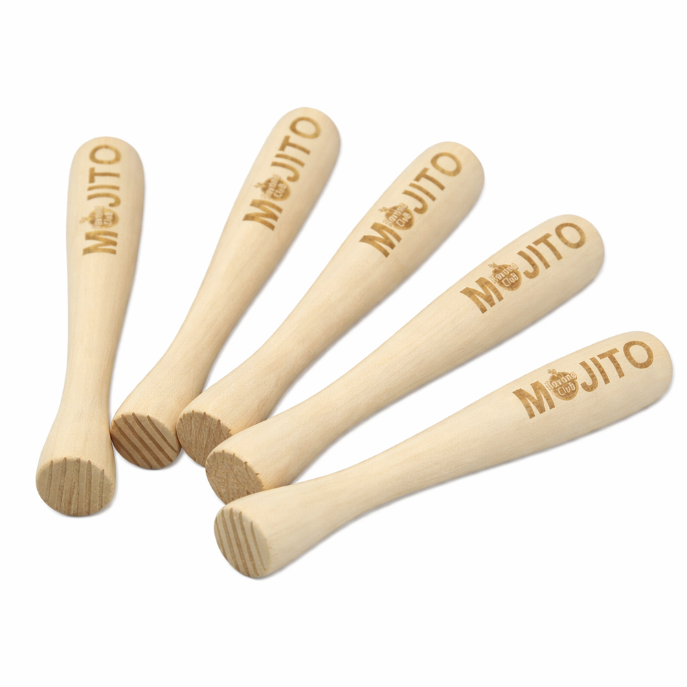 5x Havana Club Rhum Pilon en bois Mojito Logo Mortier à cocktail Barman Longdrink