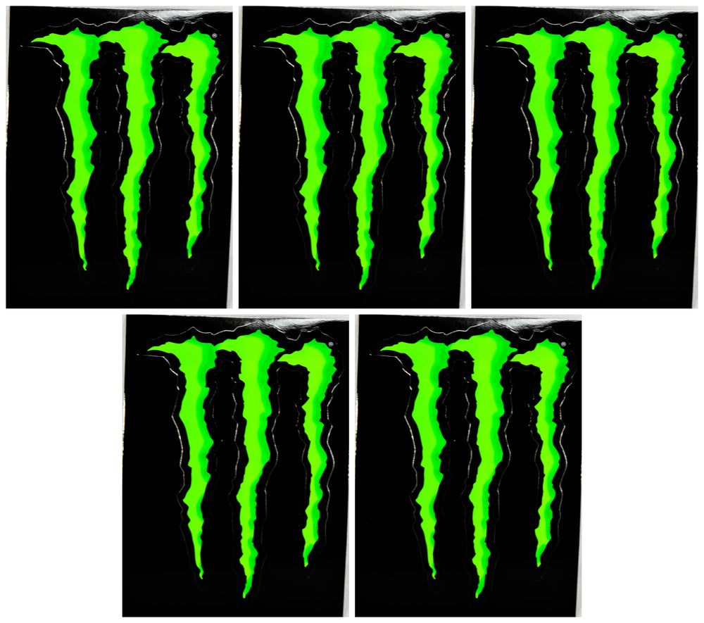5 autocollants Monster Energy noirs 11 x 8 cm Publicité BMX Merchandise
