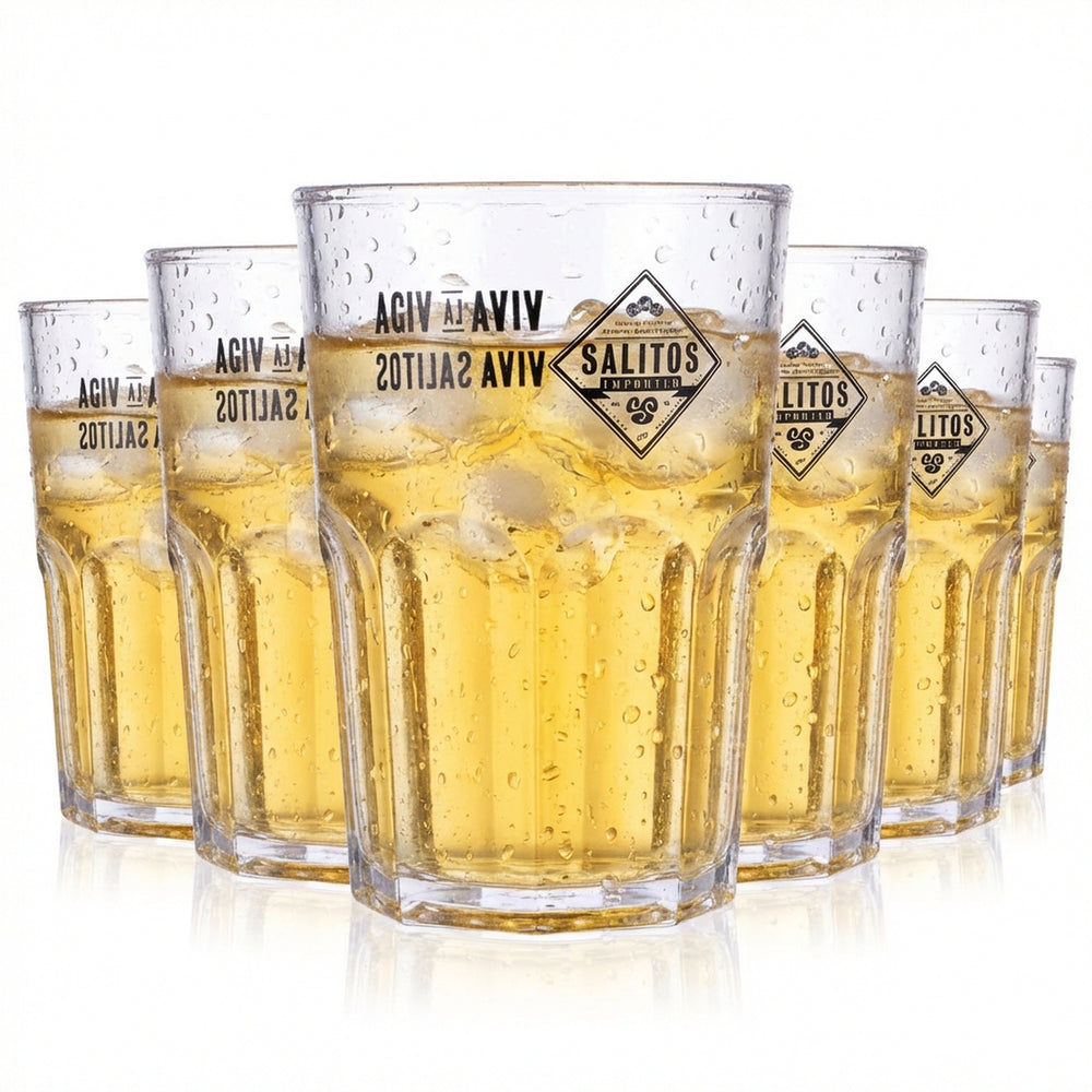 5 verres à cocktail Salitos Beer Glass Verres de fête Verres empilables 0,43 l