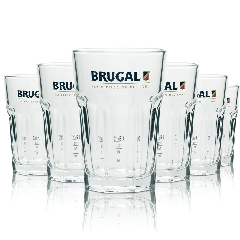 6 verres à rhum Brugal 0,25 l Verre à long drink standard neuf