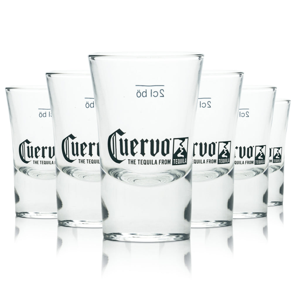 6 verres à tequila Cuervo 2 cl neufs