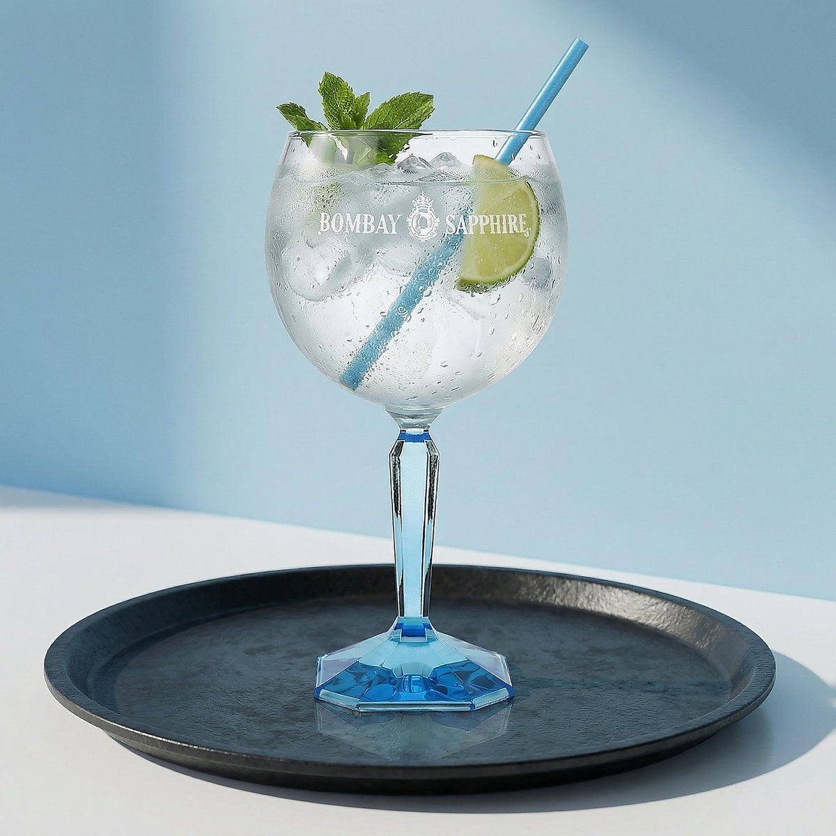 lot de 6 verres à gin Bombay Sapphire 0,68 l – Copa avec pied bleu pour gin tonic – Vue 2