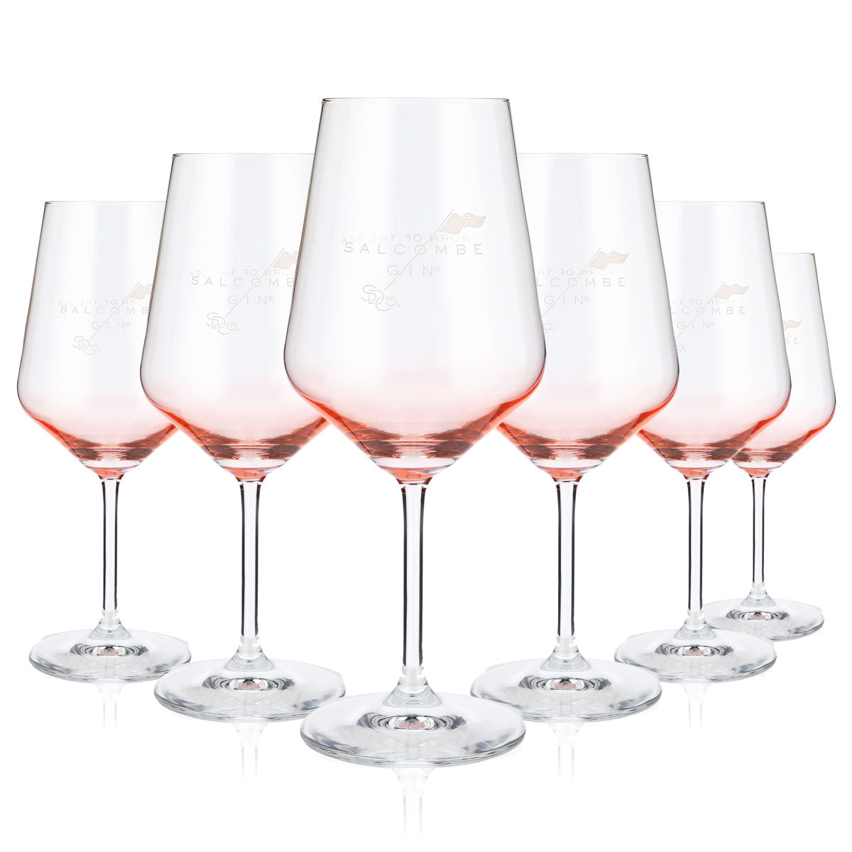 Lot de 6 verres à gin Salcombe 0,52 l – Verre à apéritif avec une délicate teinte rosée – Vue 2
