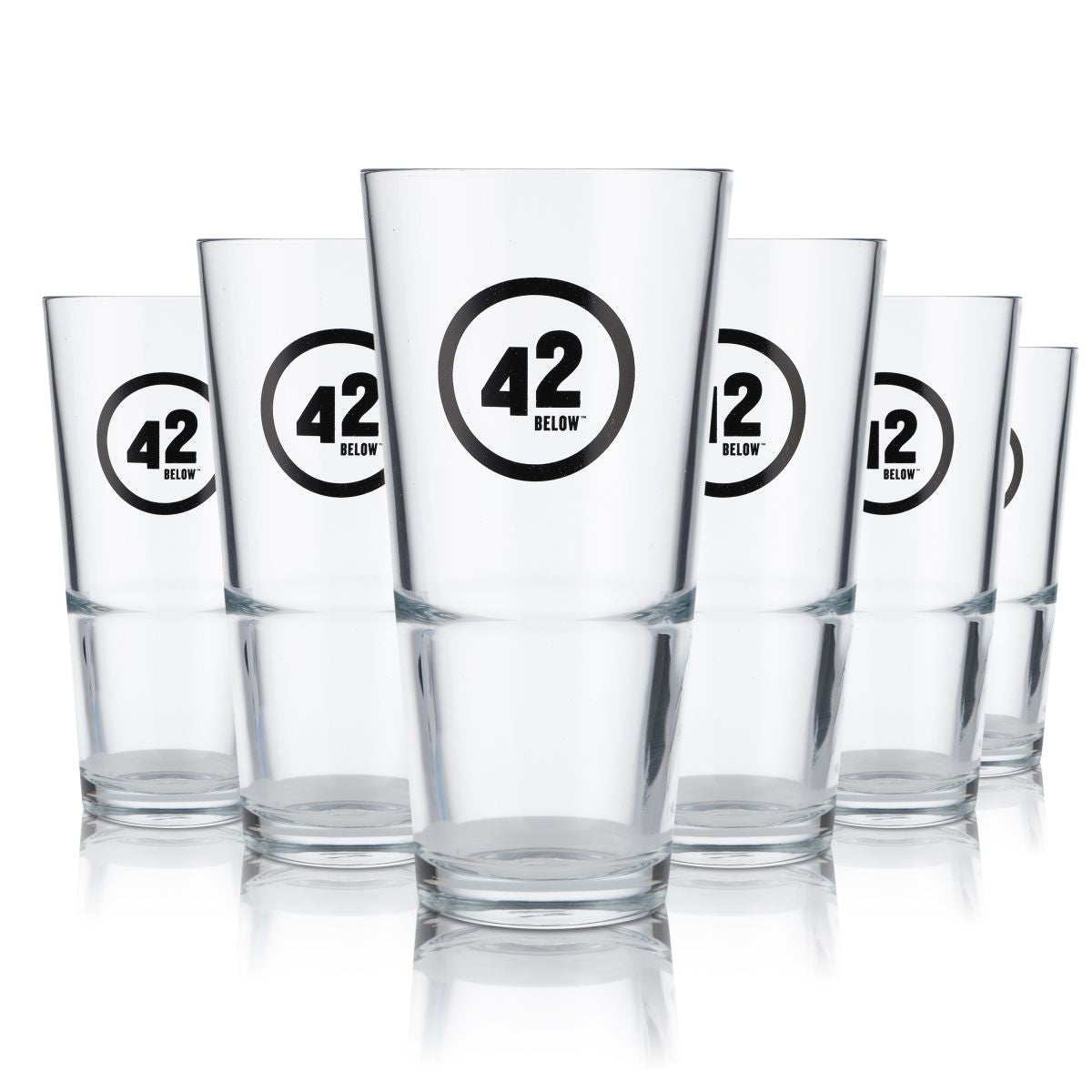 6x 42Below Verre 0,376 l Verre à vodka Verre à long drink Verres à cocktail Set Gastro