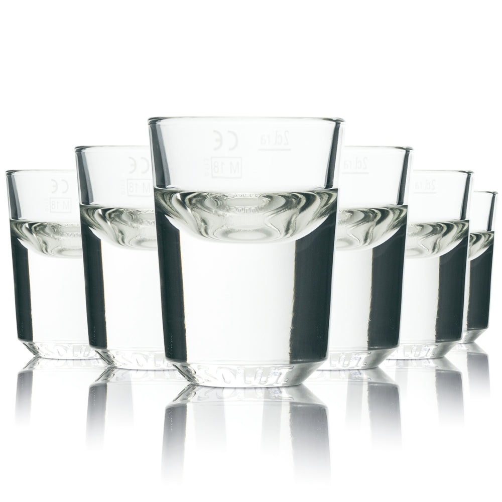 6x Verres à shot Absolut 2 cl Verres à vodka Verres à schnaps Gastro Étalonnés Bar