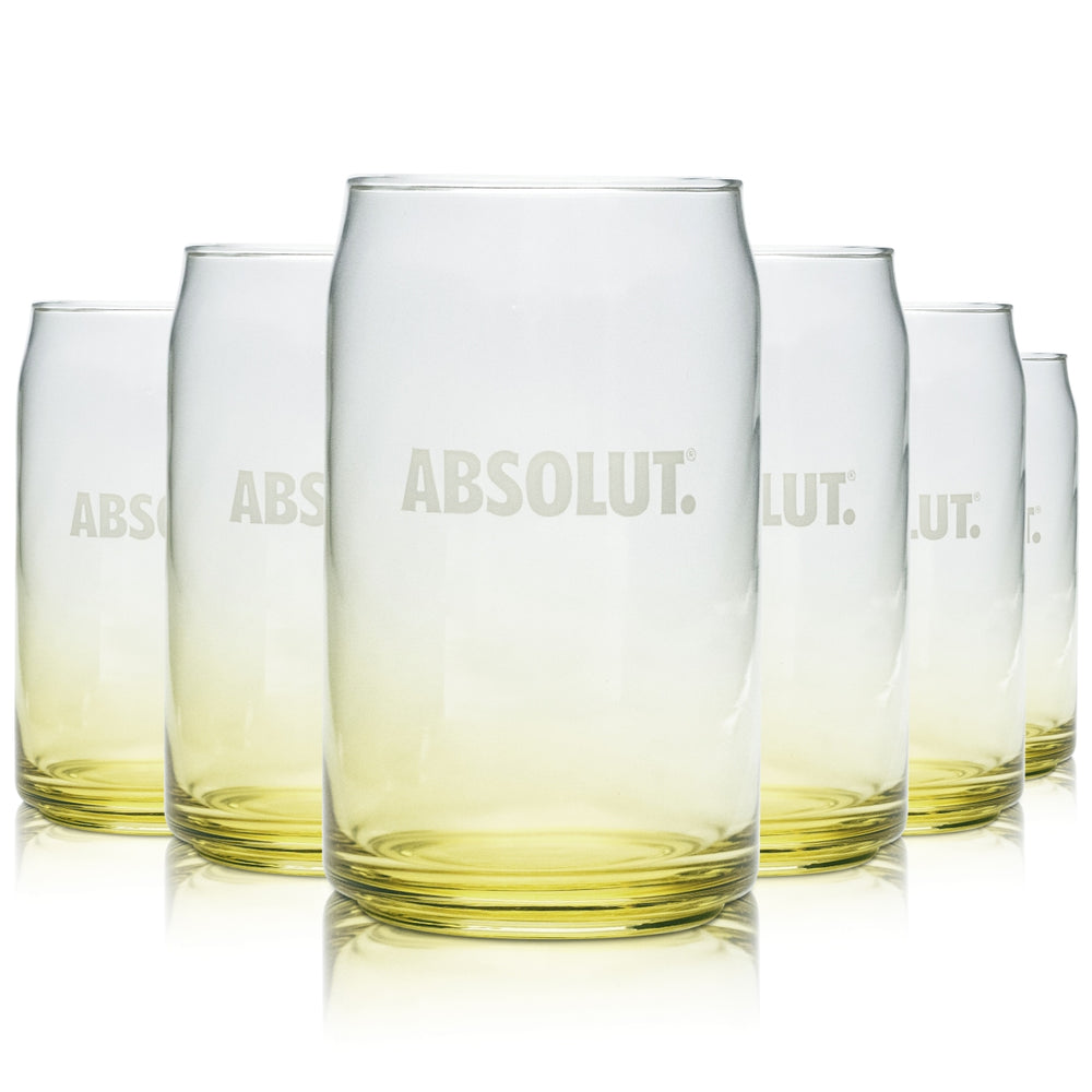 6 verres à vodka Absolut Vodka 0,25 l JAUNE Verres à long drink Sensations Gastro Chêne