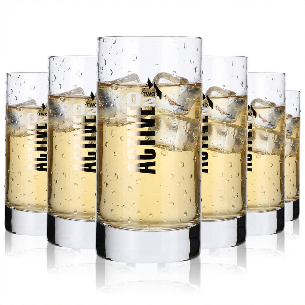 6x Active O2 Verre à eau Verres à boire Verres à eau 0,24 l Gobelets