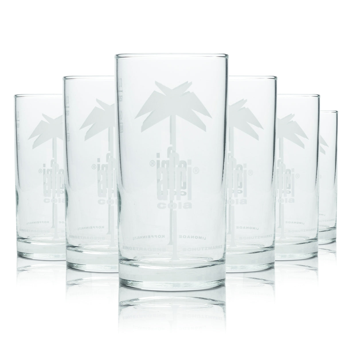 6 verres à long drink Afri Cola 0,2 l Rastal, verres gravés Gastro Retro Kola