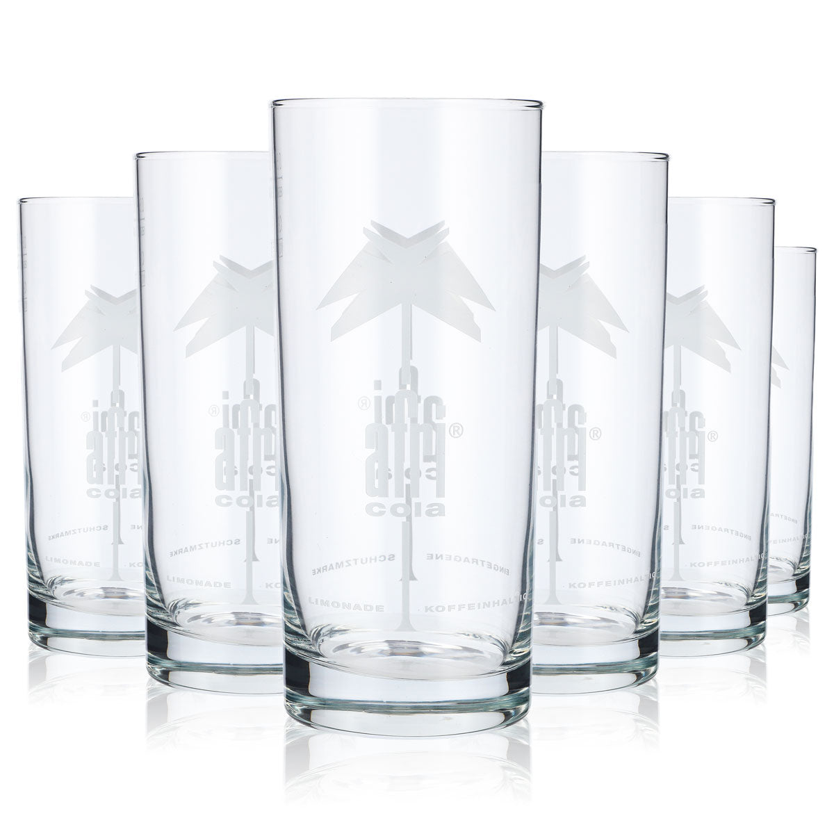6x Afri Cola Boisson gazeuse Verre 0,5 l Verres à cola Verre à limonade Logo blanc – Vue 7