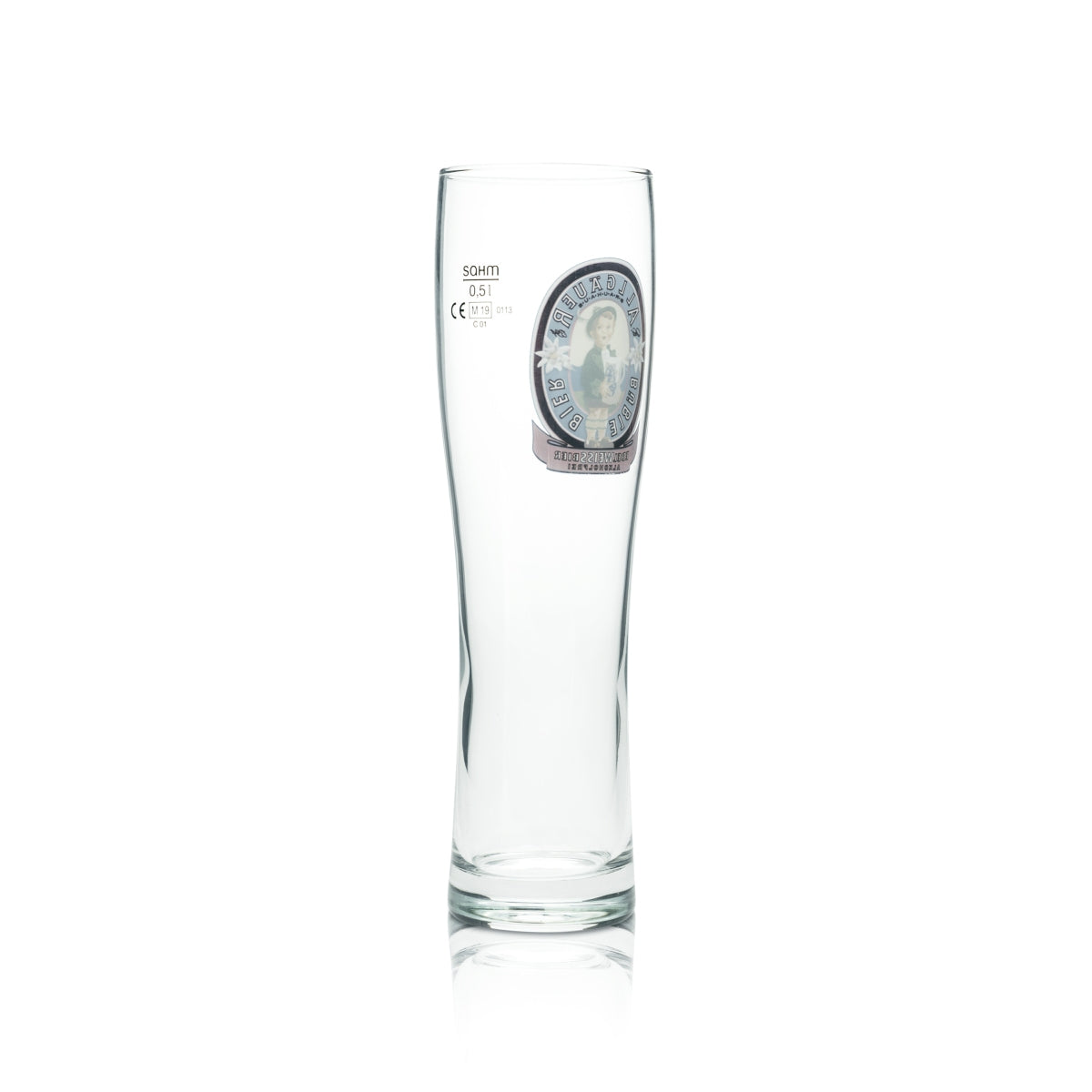 6 verres à bière Allgäuer Büble 0,5 l, bière blanche sans alcool, verres à levure, gastronomie – Vue 3