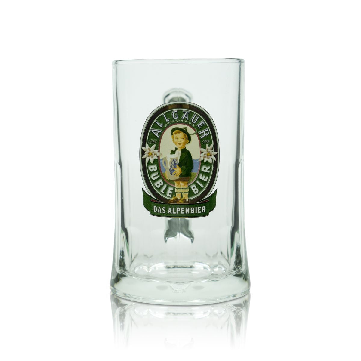6 verres à bière Allgäuer Büble 0,5 l Chopes à bière  Verres à anse Chopes Seidel Brasserie – Vue 2