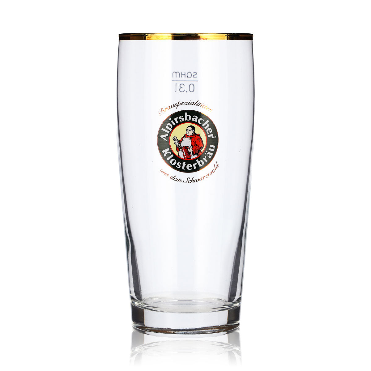 6 verres à bière Alpirsbacher de 0,3 l, à bord doré, pour bière « Sahm », verres à bière et chopes – Vue 2