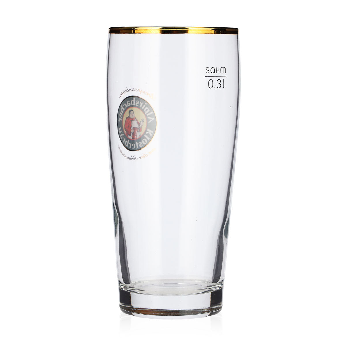 6 verres à bière Alpirsbacher de 0,3 l, à bord doré, pour bière « Sahm », verres à bière et chopes – Vue 4