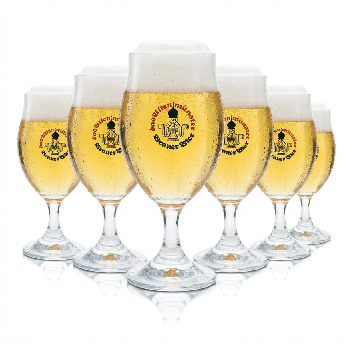 6x Altenmünster Verre 0,3 l Chope à bière Tulipe Calice Verres Brasserie Gastronomie Calibré