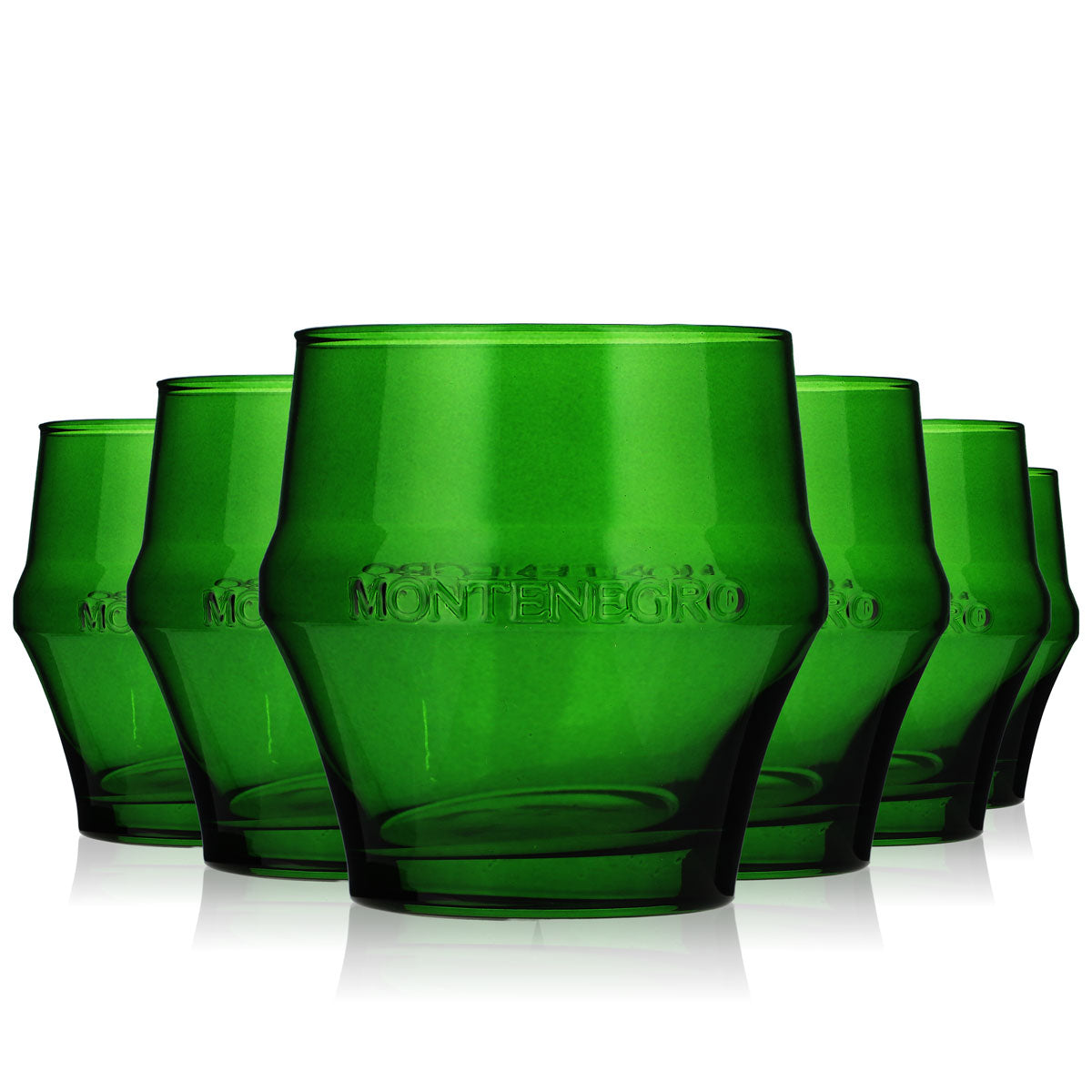 6x Amaro Montenegro Liqueur Verre 0,3 l Verres Gobelets Tumbler Standard Vert