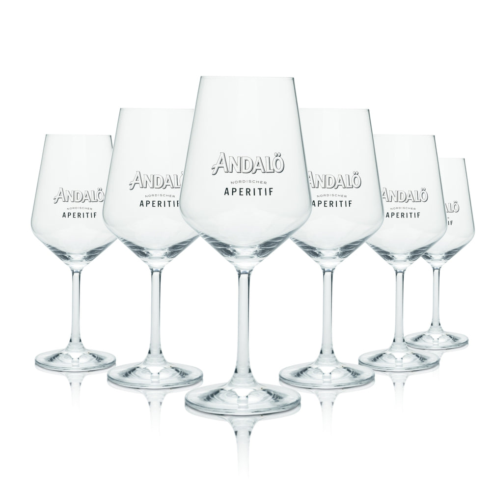 6 verres à pied Andalö en verre 0,53 l, verres à apéritif, cocktail, spritz, cocktail à l'argousier