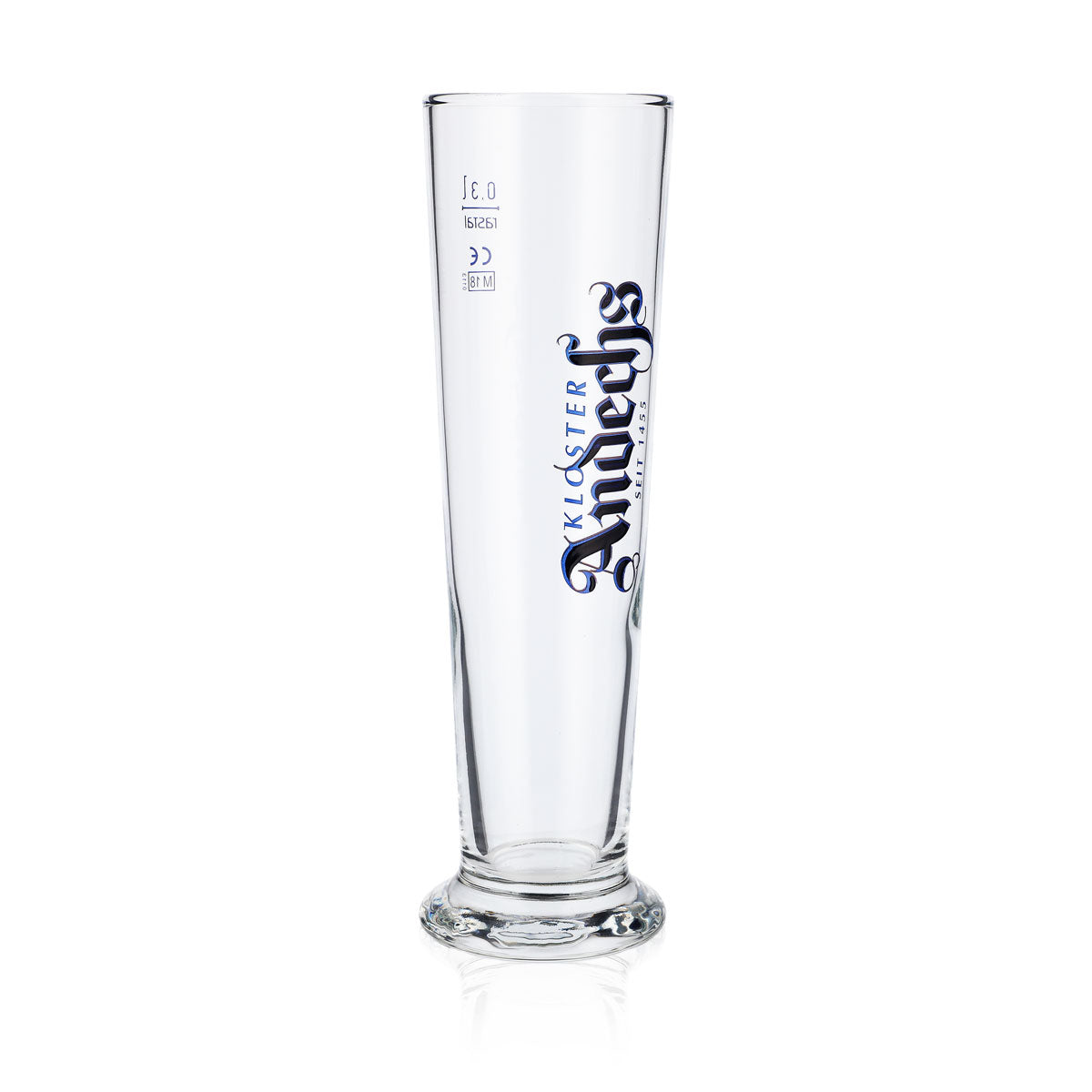 6 verres à bière Andechs 0,3 l Verres à bière Verre en forme de coupe Logo vertical – Vue 3