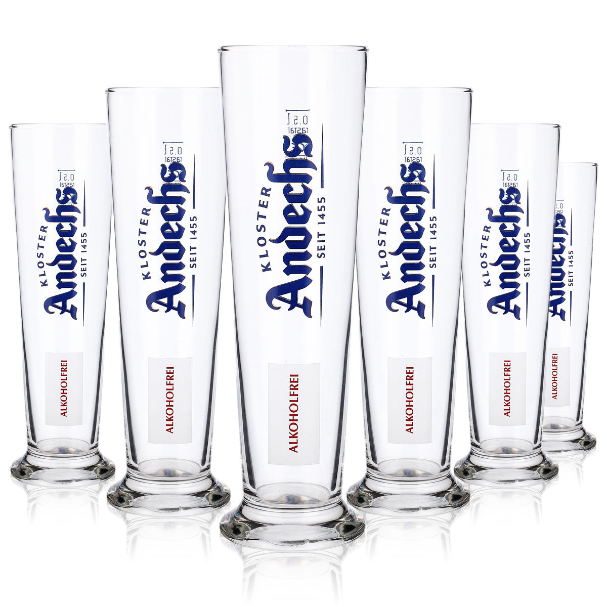6 verres à bière Andechs 0,5 l Verre à bière blanche sans alcool Rastal – Vue 6