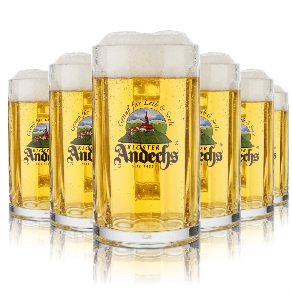 6x Andechs verre 0,5l chope à bière Humpen Seidel set de verres Klosterbrauerei Gastro – Vue 2
