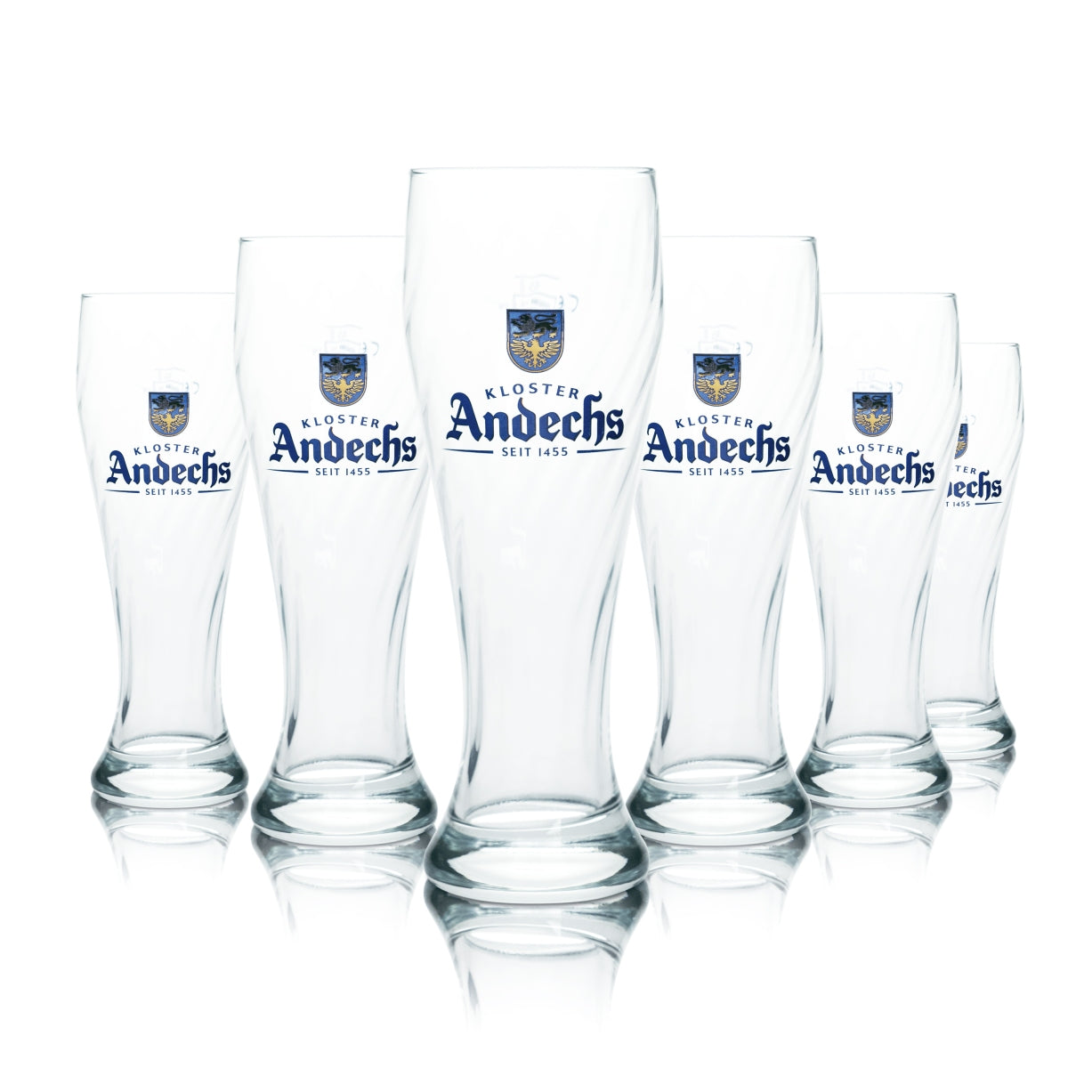 6 verres Andechs 0,5 l pour bière blanche, levure, bière de blé cristalline, bière d'abbaye, brasserie