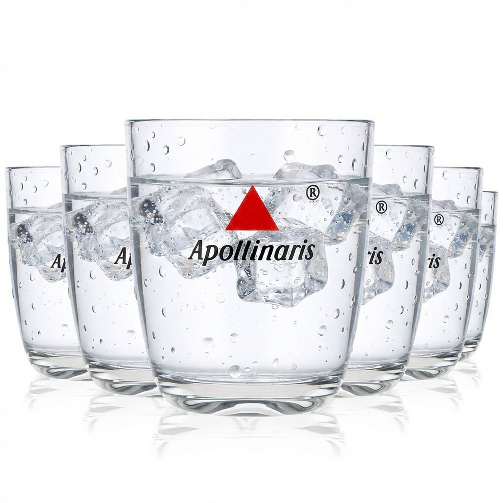 6x  Verres à eau Apollinaris Verres à eau 0,3 l Verres design Logo au centre