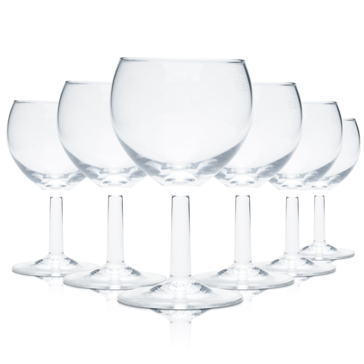 6 verres Arcoroc 0,25 l ballon pied calibrés pour la restauration, eau, jus, champagne