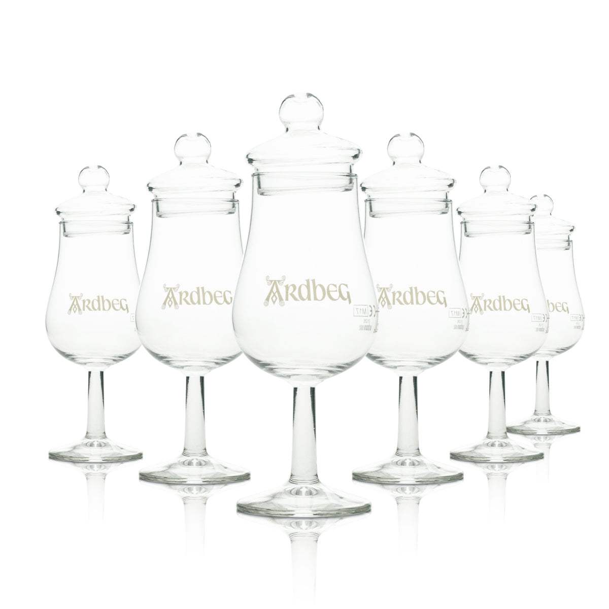 6 verres à whisky Ardbeg 4 cl avec couvercle Logo blanc Urban Bar