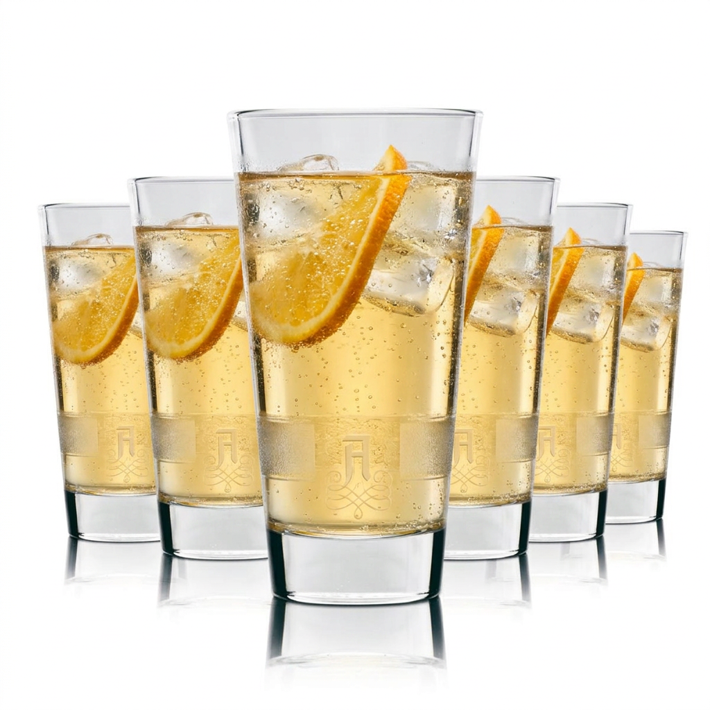 6 verres Asbach 0,2 l, verres à long drink, cocktail, cola, cognac, Uralt Gastro
