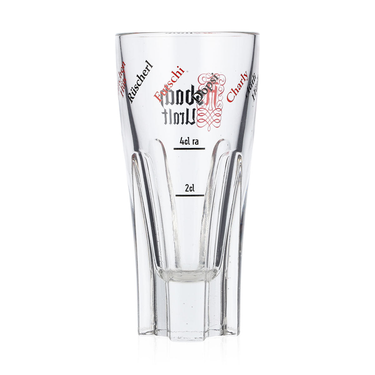 6 verres à brandy Asbach 2 cl/4 cl avec logo Stamper Uralt  « Hütchen Rüscher » Rastal – Vue 4
