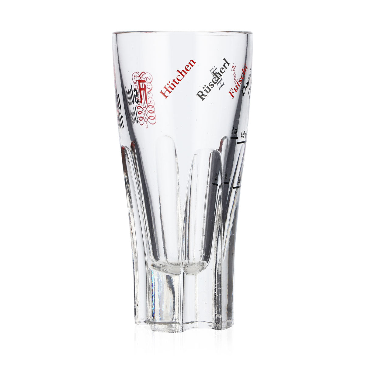6 verres à brandy Asbach 2 cl/4 cl avec logo Stamper Uralt  « Hütchen Rüscher » Rastal – Vue 5