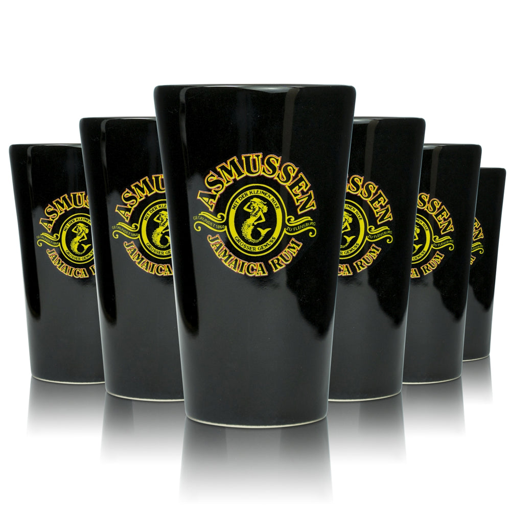 6x Asmussen Gobelet en verre 0,24 l Verres à cocktail Longdrink Jamaica Rum Apéritif