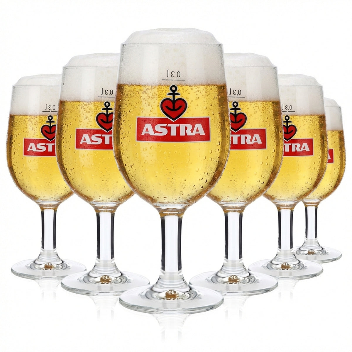 6 verres à bière Astra Verres à bière Verres tulipes 0,3 l hauts les tulipes RC