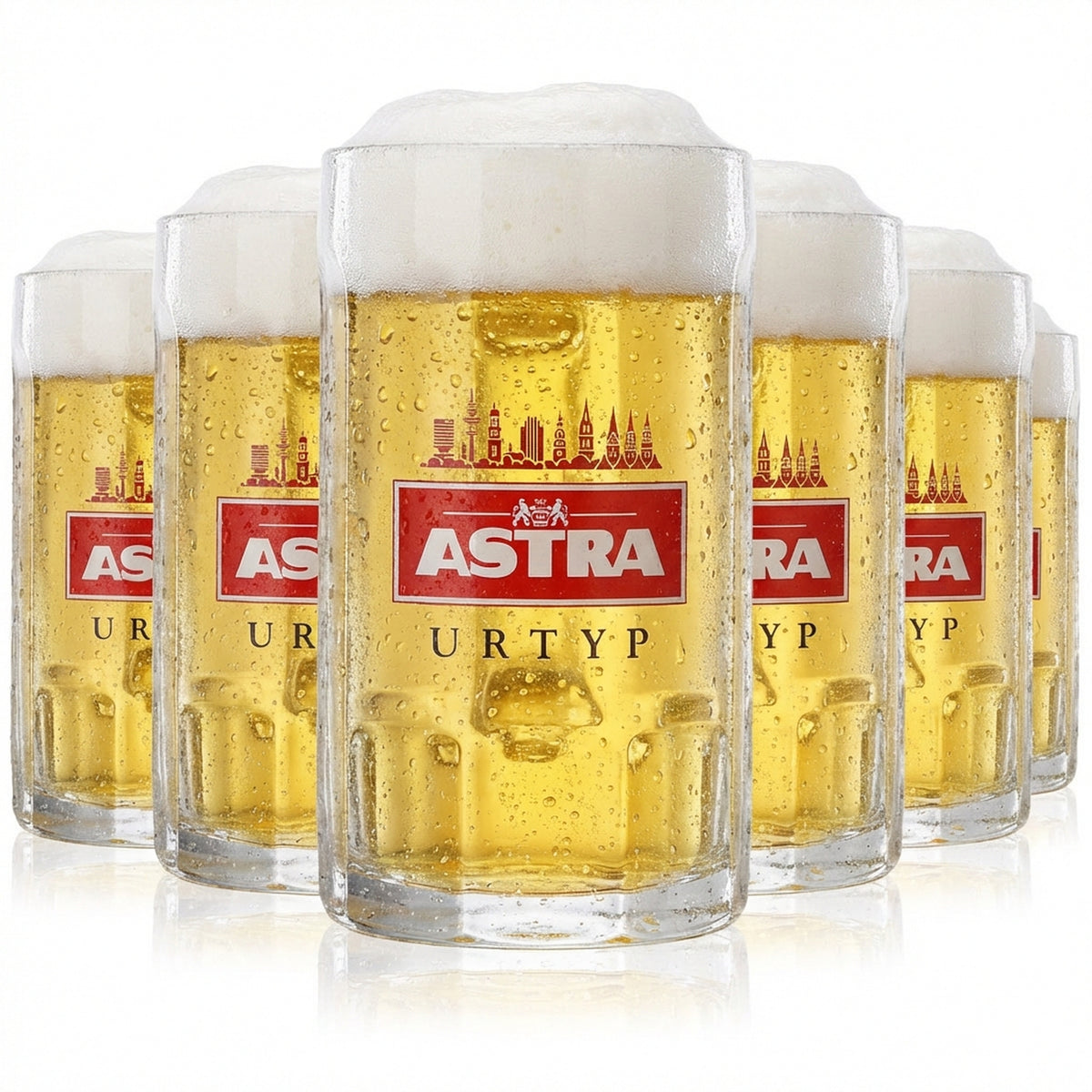 6 verres à bière Astra 0,25 l Krug Kiez « Skyline Hamburg » Sahm Staufeneck