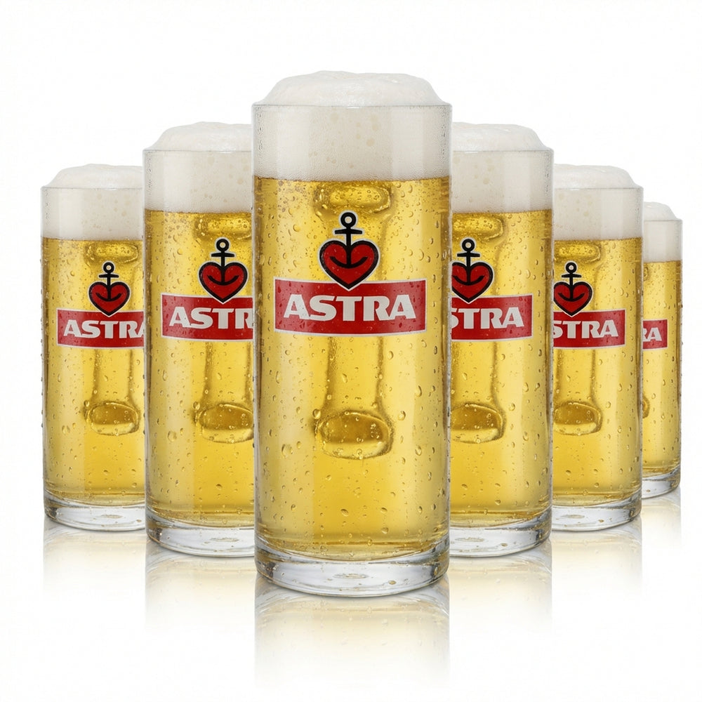 6 verres Astra 0,4 l, chopes à bière, verres Seidel, ensemble de verres, brasserie Hamburg Kiez Späti