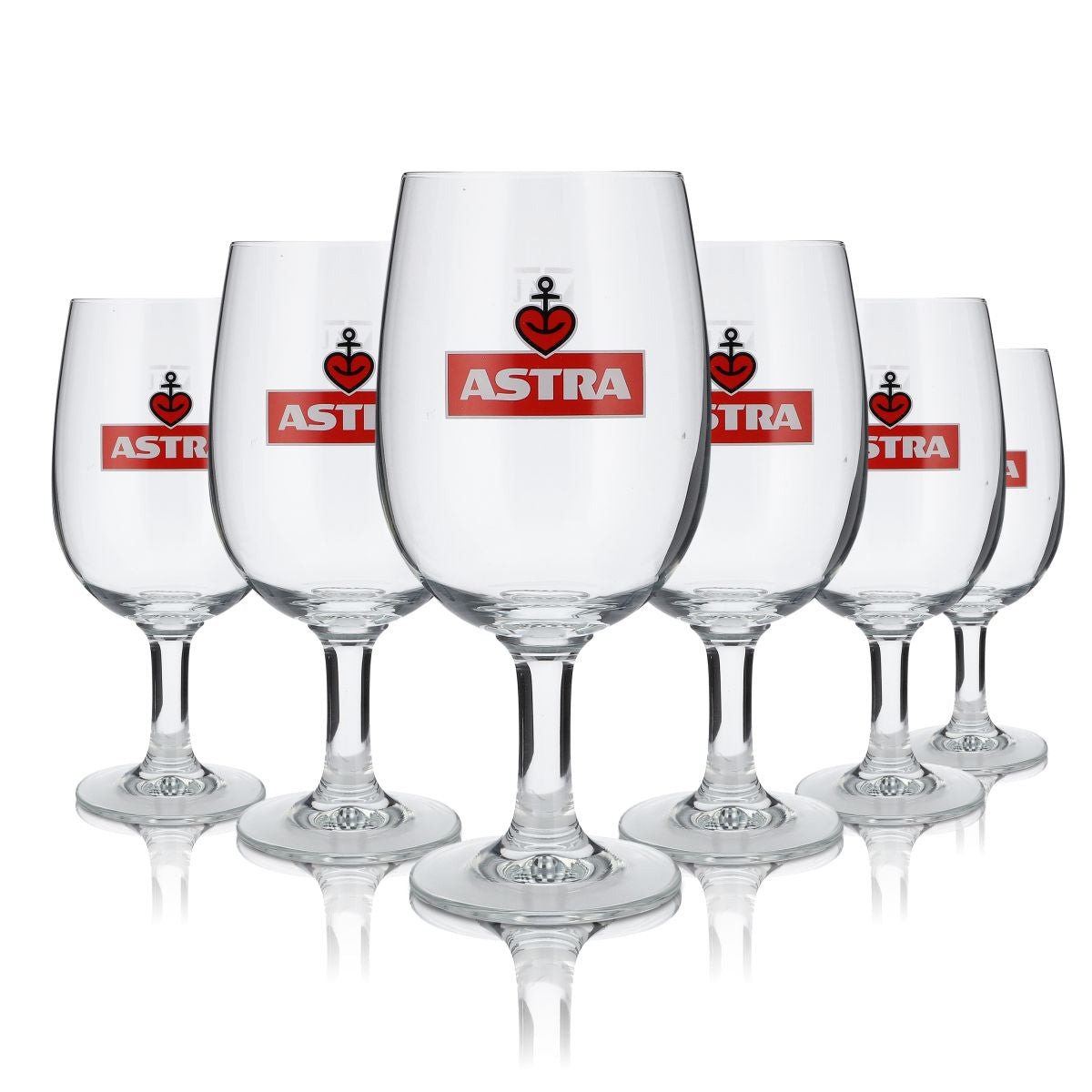 6x Astra Verre à bière Verres à bière Verres à pied Kiez Reeperbahn Ankerherz 0,4 l