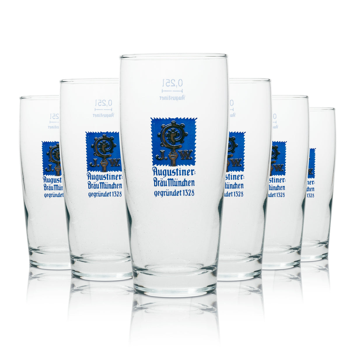 6 verres à bière Augustiner 0,25 l Willi Becher – Vue 4