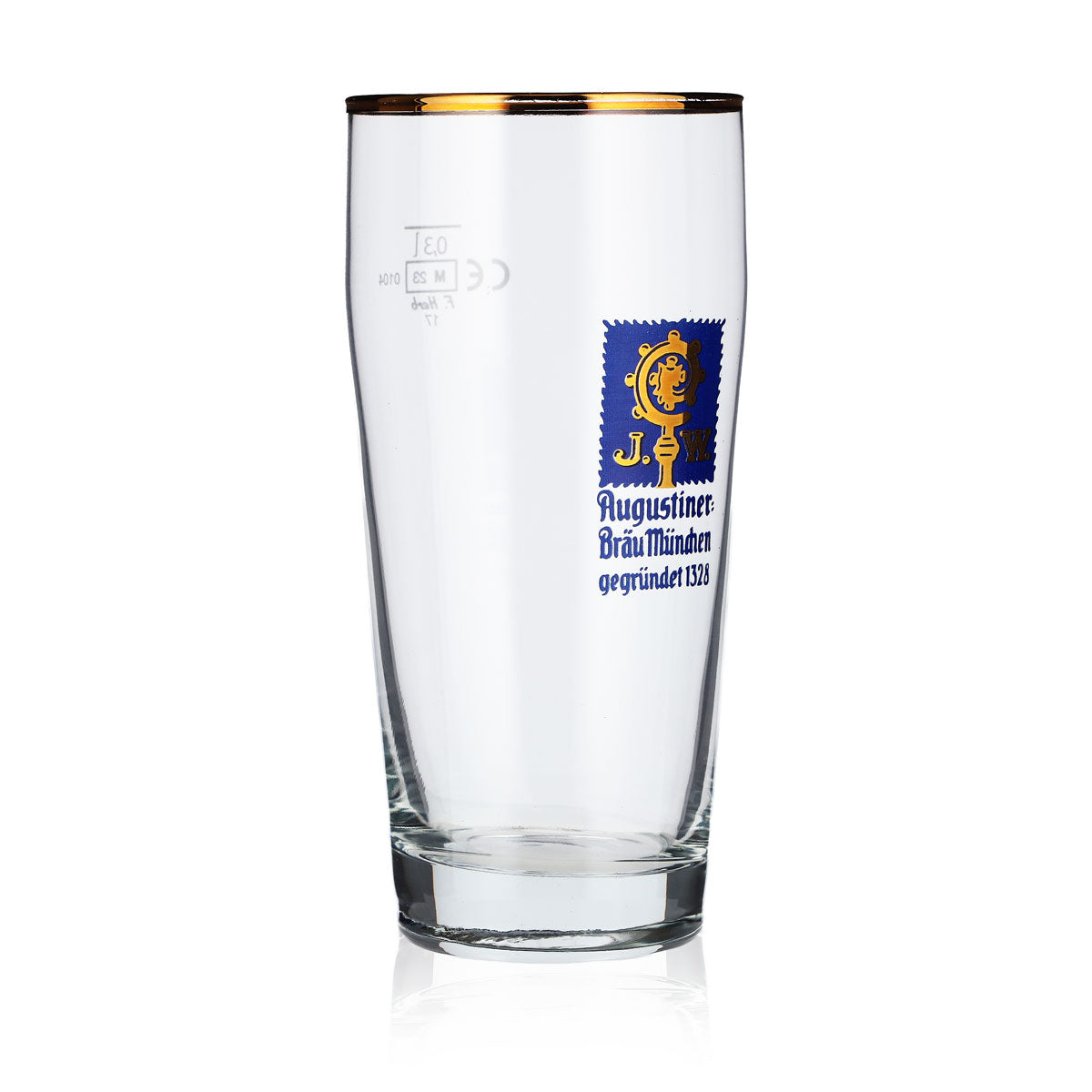 6 verres à bière Augustiner 0,3 l avec bord doré – Vue 3