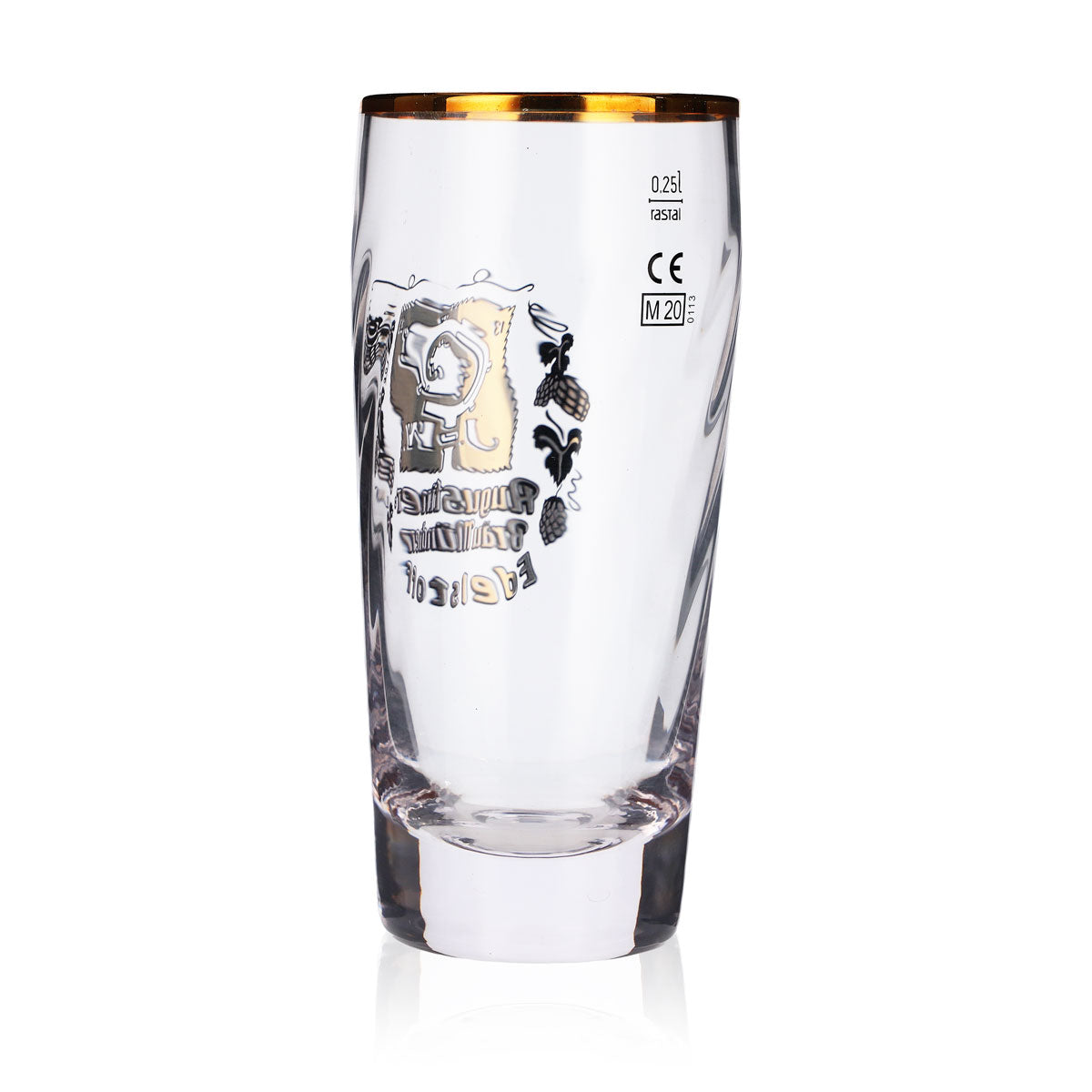 6 verres à bière Augustiner 0,25 l Willibecher Edelstoff logo doré – Vue 4