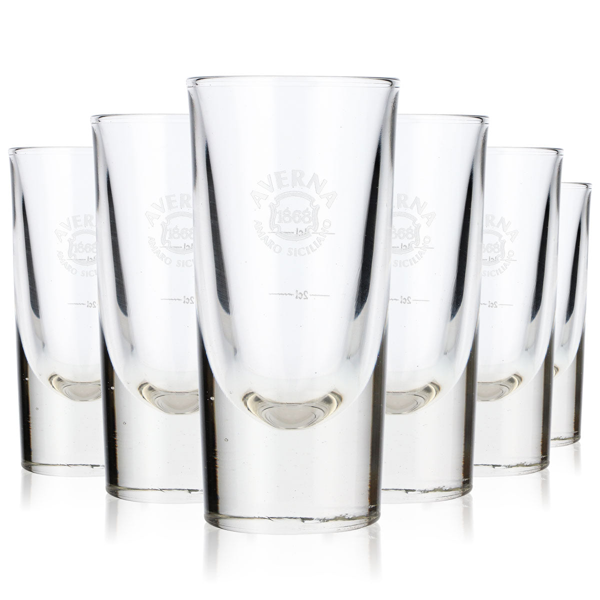 6 verres à liqueur Averna 2 cl/4 cl Verres à liqueur Tumbler 1868 Amaro Siciliano