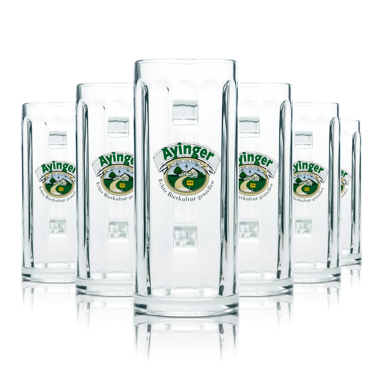 6 verres à bière Ayinger 0,4 l, chope à anse, verre à bière, verre à bière à contour, brasserie Gastr – Vue 5