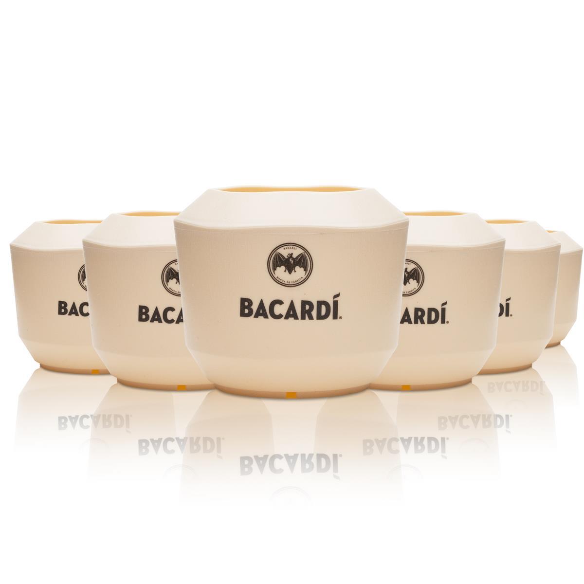 6 verres Bacardi 0,48 l, gobelets en plastique, verres à long drink, cocktail, apéritif